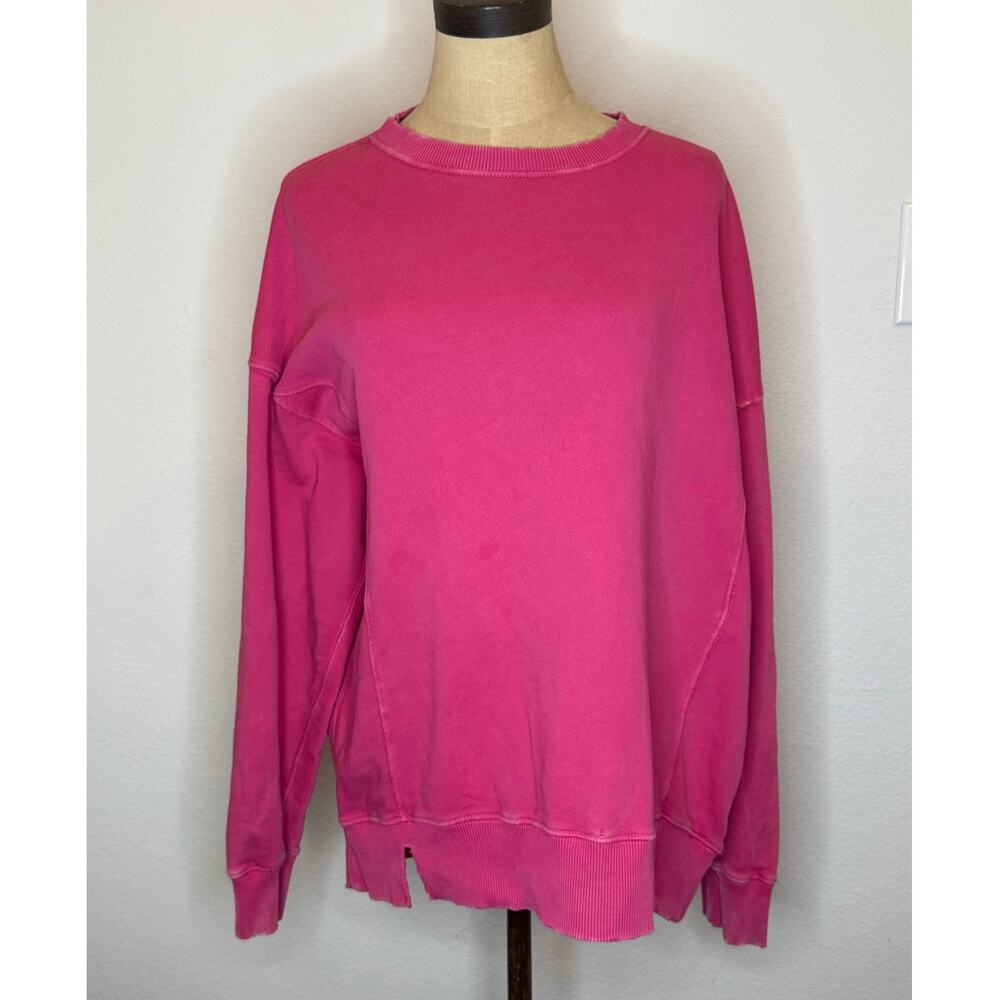 Aerie Go-To Sweatshirt Sz S Pink Crewneck Pullover Oversized Comfy Lounge